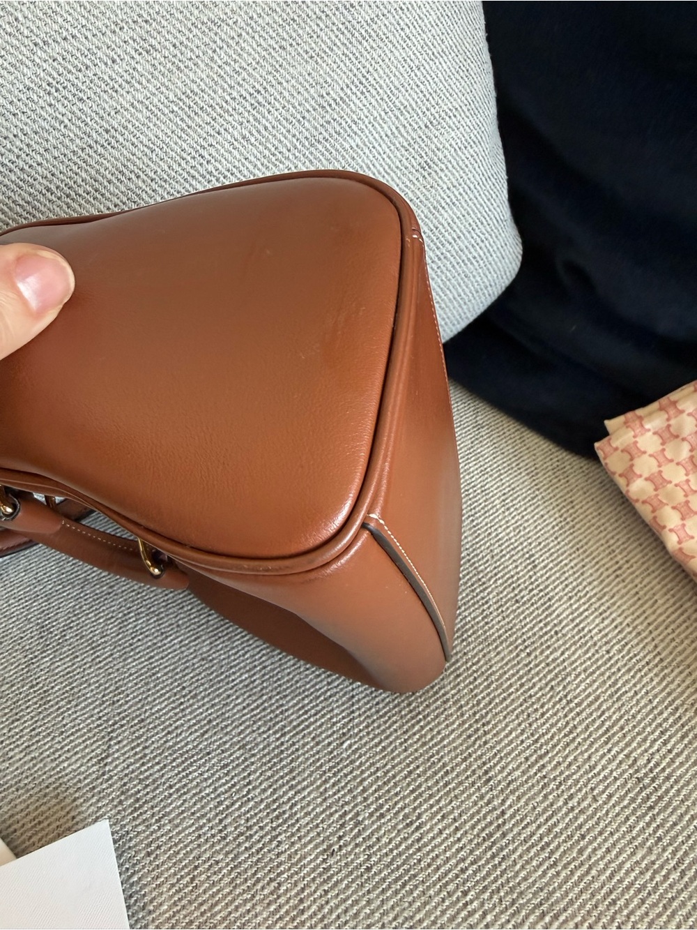 Celine Brown Calfskin Small Boston Triumphe Bag - Picture 6 of 16